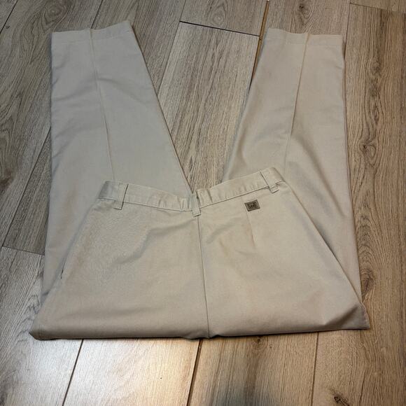 Vintage Lee Khaki Chino Tapered High Waist Chino Womens 12 Petite '85 - Picture 3 of 9